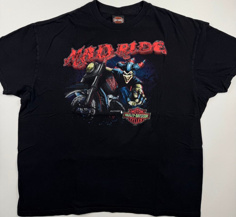 Harley-Davidson Mad Ride Joker Graphic T-Shirt Columbus OH Men's XL Black